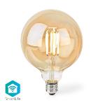 Nedis SmartLife LED vintage lampa | Wi-Fi | E27 | 806 lm | 7 W | Varm Vit | 1800 - 3000 K | Glas | Android- / IOS | Globe | 1 st.