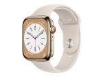 Apple Watch Ser 8 GPS+Cell 45mm Gold Stainless Steel Case Starligh