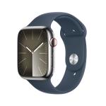 Apple Watch S9 GPS+Cell 45mm Silver Stainl Steel Case Storm Blue S