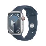 Apple Watch S9 GPS+Cell 41mm Silver Alu Case Blue Sport Band S/M