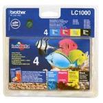 FP Brother LC1000 Value Pack, Black (500 sid.), Cyan, Magenta, Yellow (400 sid.)