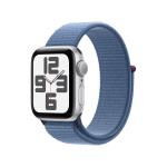 Apple Watch SE GPS 44mm Silver Alu Case Winter Blue Sport Loop