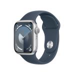Apple Watch S9 GPS 41mm Silver Alu Case Storm Blue Sport Band - M/