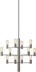 Taklampa Krona Manola 12 light beige Herstal