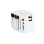 SKROSS: World Adapter MUV USB 2,4A Vit