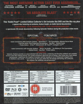 Expendables 1 / Ltd.Steelbook (ej svensk text)