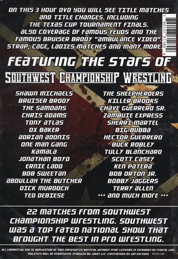 Pro Wrestling / Best of The 80's Southwest...
