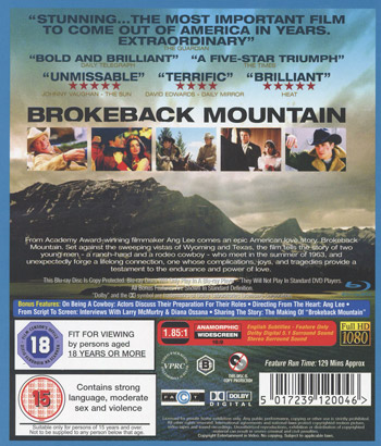 Brokeback mountain (Ej svensk text)