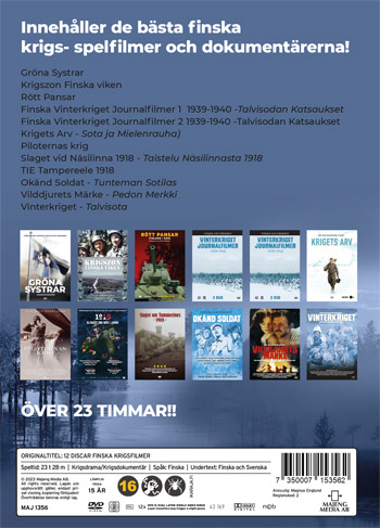 Finska krigsfilmer - 12 filmer och dokumentärer