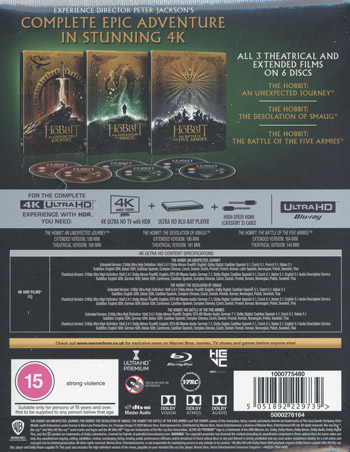 Hobbit: Trilogin - Extended - Ltd Steelbook