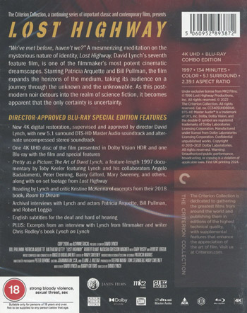 Lost highway - Criterion Collection (Ej sv text)