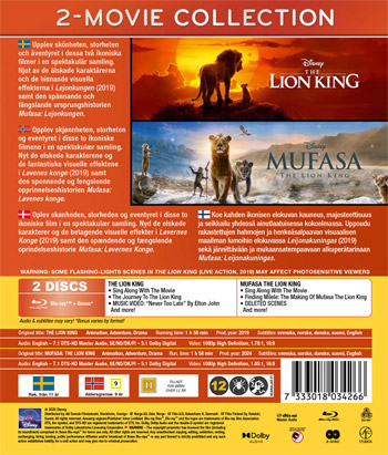 Lejonkungen (2019) + Mufasa: Lejonkungen (2024)