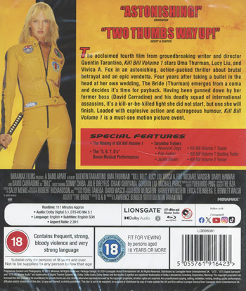 Kill Bill vol 1 (Ej svensk text)