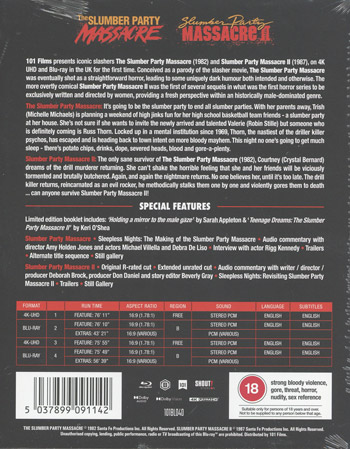 The Slumber Party Massacre 1+2  Ltd (Ej sv text)
