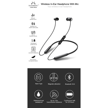 SoundMagic E11BT Wireless In-Ear Bluetooth...