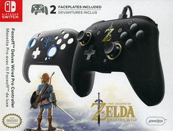 Switch Breath of Wild Faceoff Deluxe Wired Pro Controller