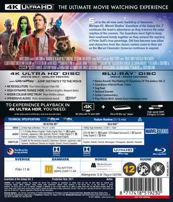 Guardians of the galaxy 2 (Ej sv text 4K)