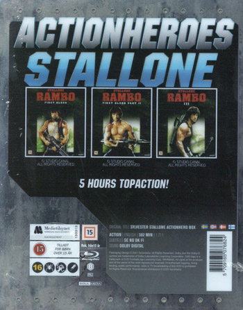 Sylvester Stallone x 3 / Ltd Steelbook