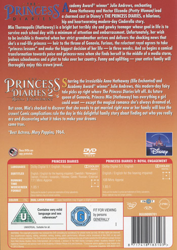 Princess Diaries 1  2 Duopack