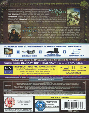 Clash Of The Titans / Wrath Of The Titans 3D