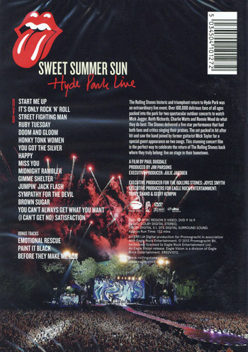 Sweet summer sun/Hyde Park Live