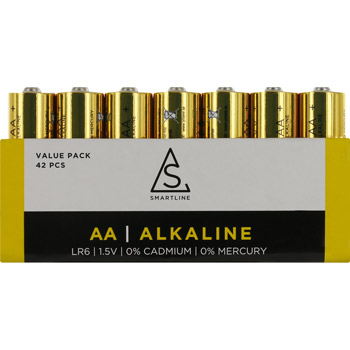 Batterier Alkaliska Proove AA LR6 1,5V 42-pack