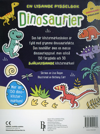 Aktivitetsbok Med Lysande Klistermärken - Dinosaurier
