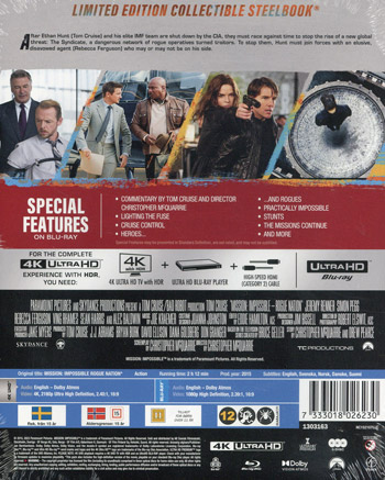 Mission: Impossible 5 - Rogue nation Steelbook