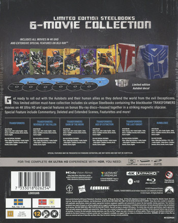 Transformers - 6 film collection (Steelbook)