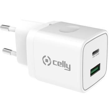 Celly: USB-laddare USB-C PD + USB-A 20W