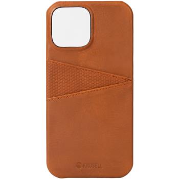 Krusell: Leather CardCover iPhone 13 Pro Cognac