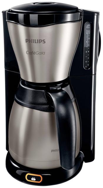 Philips - Café Gaia Coffee maker Black, Stainless steel Cup volume 15 Thermal jug