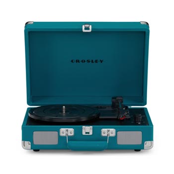 Crosley: Cruiser Deluxe Portable Turntable - (Teal) Now With Bluetooth Out