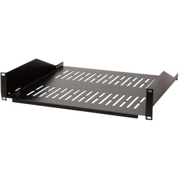 LogiLink: 19"-hylla 2U 440 x 406 mm max 25 kg Svart