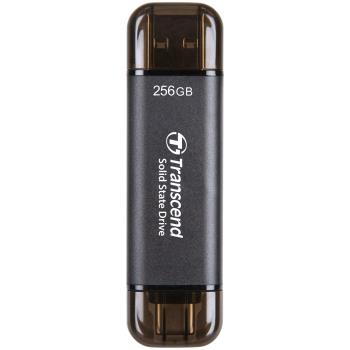 Transcend: Portabel SSD ESD310C USB-C 256 GB (R1050/W950) Svart