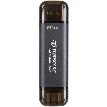 Transcend: Portabel SSD ESD310C USB-C 512 GB (R1050/W950) Svart