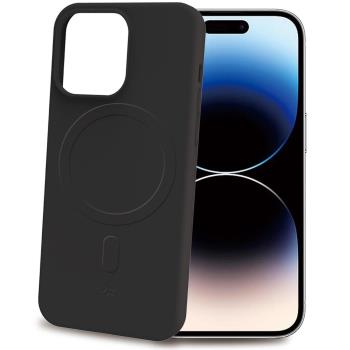 Celly: Cromomag Magnetic Soft rubber case MagSafe iPhone 15 Pro Svart