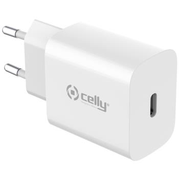 Celly: Planet USB-laddare USB-C 25W av 100% återvunnen plast Vit