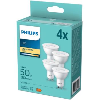 Philips: 4-pack LED GU10 4,6W (50W) 380lm