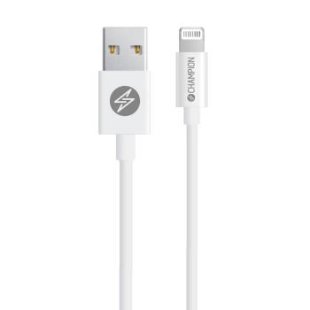 Champion: USB-A till Lightning Kabel 3m Vit