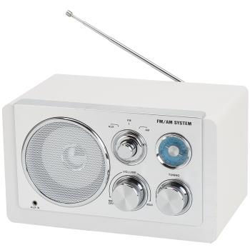 Denver: Radio AM/FM Analog inställning AUX-ingång TR-63W Vit