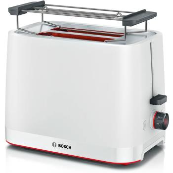 Bosch: Brödrost TAT3M121 Vit 950W Bagels Funktion.