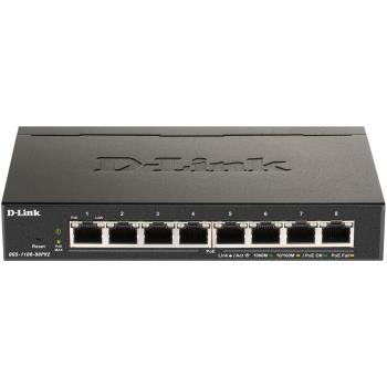 D-Link: DGS-1100-08PV2 8-Port PoE Administrerbar Gigabitswitch