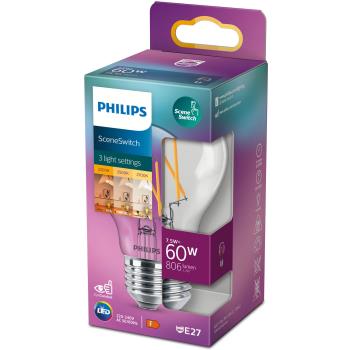 Philips: LED SceneSwitch E27 Normal 60-30-16W Klar