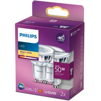 Philips: 2-pack LED GU10 Spot 50W 355lm