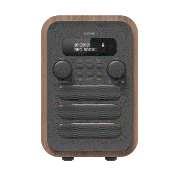 Denver: Radio DAB+/FM Bluetooth Trä/grå DAB-48GR Trä/Grafitgrå