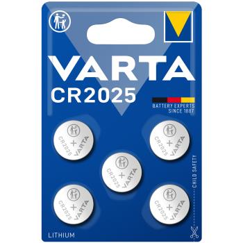 Varta: CR2025 3V Lithium Knappcellsbatteri 5-pack