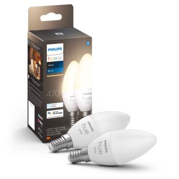 Philips Hue: White E14 Kron 2-pack