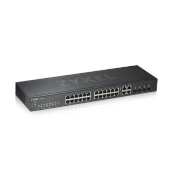 Zyxel GS1920-24v2, 28 Port Smart Managed Switch 24x Gb and 4x Gb SFP, hybrid, standalone or cloud