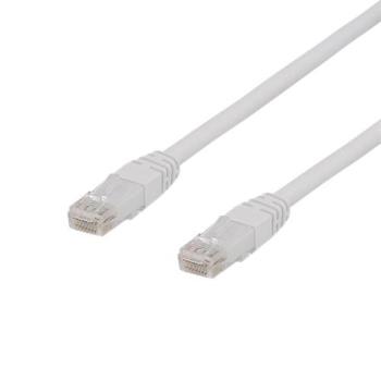 DELTACO Network Cable | Cat 6a | U/UTP | Low smoke/halogen free | Patch round (standard) | White | 1